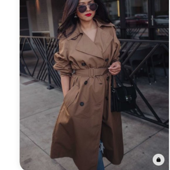 TALBOTS Trench Safari Khaki  Dress w/ Belt & Pockets Size 14 - EUC! - Picture 2 of 13